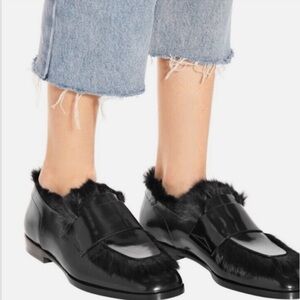 Jimmy Choo Rabbit Fur Loafers